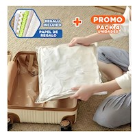 Pack4 Empaque al Vacio Anaranjado 70x100cm para Guardar Ropa Y+Papel Regalo